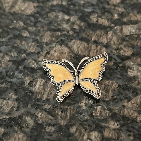 Avon Jewelry - Avon 1991 Whispering Wings butterfly pin brooch with a silver-tone metal finish